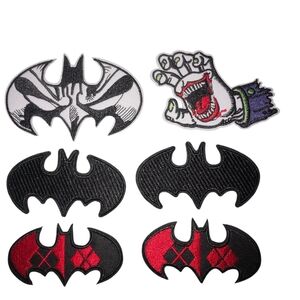 Vintage Batman Logo Iron On Patch Bundle 6pc